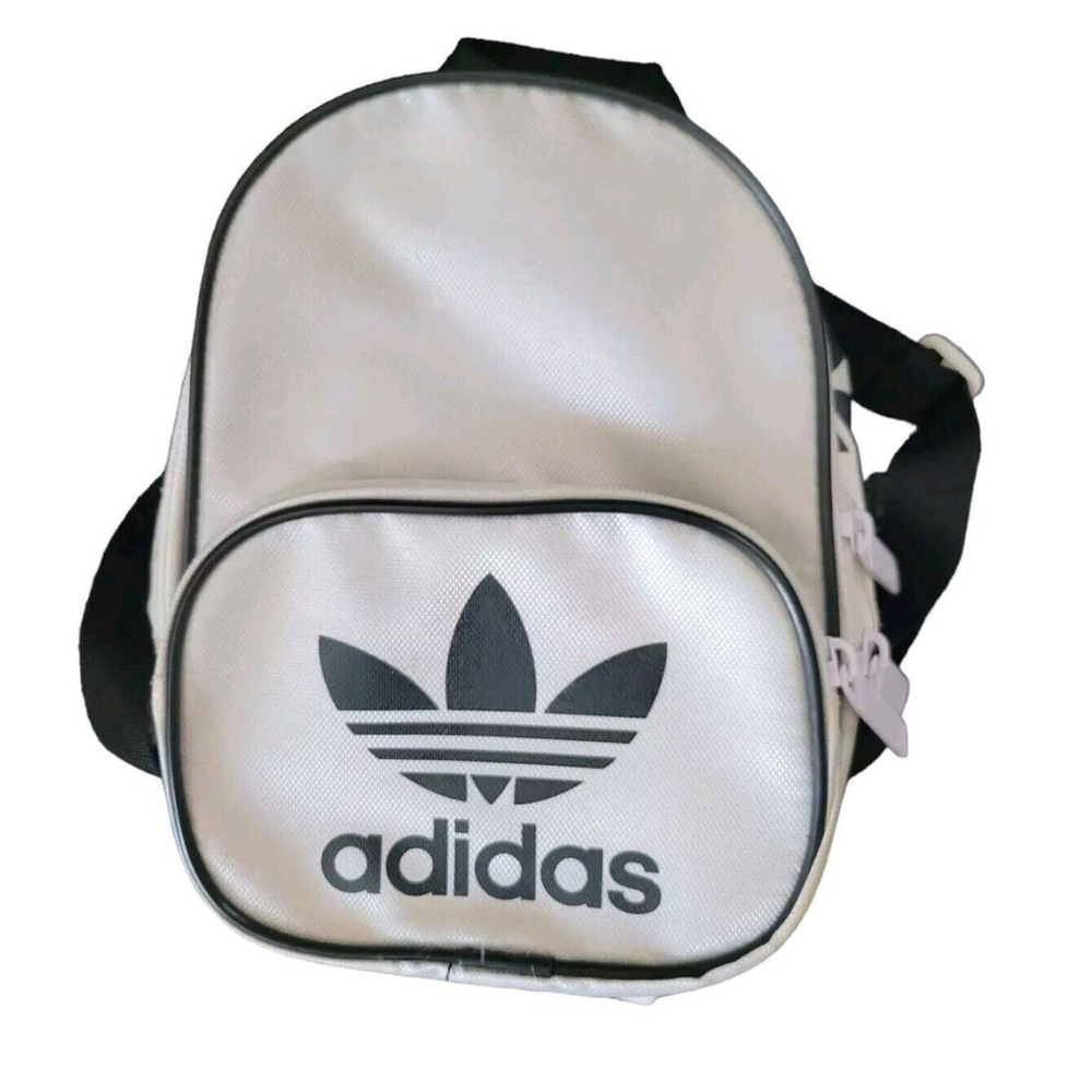 Adidas White and Black Mini Bag